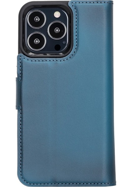 Apple iPhone 13 Pro Uyumlu Deri Cüzdanlı Kılıf BRN4EF