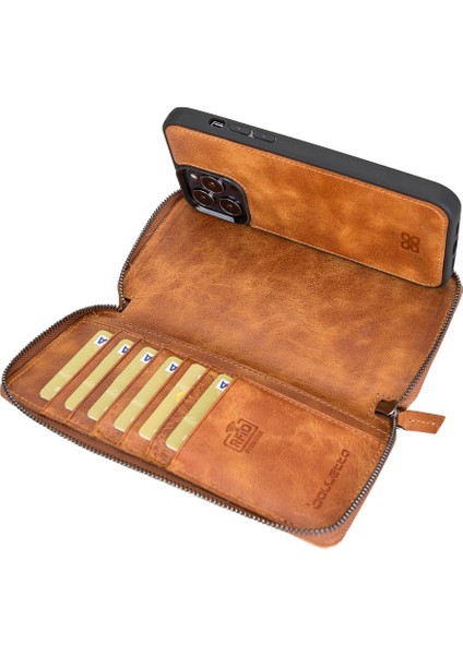 Apple iPhone 13 Pro Max Uyumlu Deri Zip Kılıf TN11 modelleri
