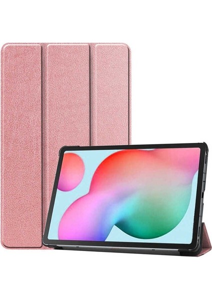 Huawei Matepad T8 Uyumlu Tablet Kılıfı Smart Cover Standlı Akıllı Kılıf, Rose Gold