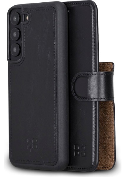 Samsung Galaxy S22 Uyumlu Deri Cüzdanlı Kılıf Rst1