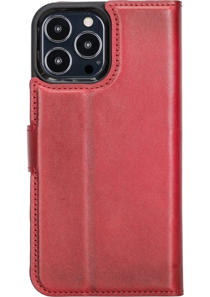 Apple iPhone 13 Pro Max Uyumlu Deri Cüzdanlı Kılıf V4EF