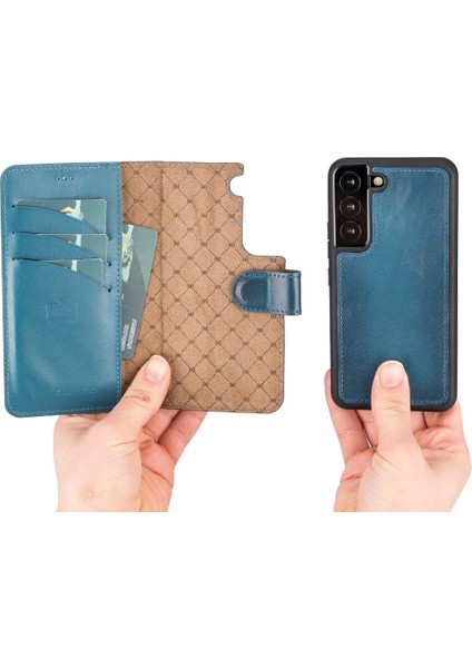 Samsung Galaxy S22 Uyumlu Deri Cüzdanlı Kılıf BRN4EF modelleri