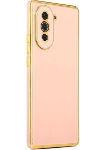 Huawei Nova 10 Pro Uyumlu Kılıf Bark Kapak, Rose Gold