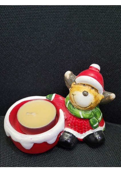 Noel Yılbaşı Poliserin Mumluk Tealightlı 10CM 1 Adet fiyatları