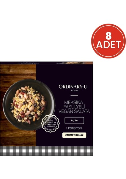 Meksika Fasülyeli Vegan Salata Mıx 8'li