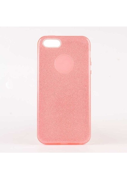 Apple iPhone 5 Uyumlu Kılıf Shining Silikon, Pembe