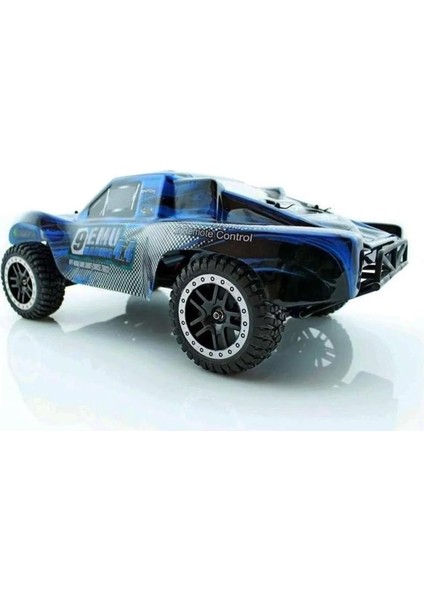 8021 1/8 Ölçek, 4WD Off Road Short Course (9 Emu) Mavi Kaportalı, Fırçalı Motorlu, 7.4V 3300MAH Li-Po Pilli, Rc Model Araç