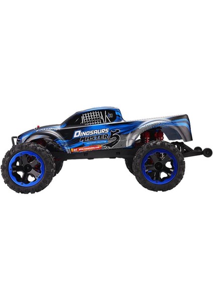 8036 1/8 Ölçek, 4WD Off Road Pro Monster Truck (Dinosaurs Master) Mavi Kaportalı, Fırçasız Motorlu, 7.4V 4200MAH Li-Po Pil