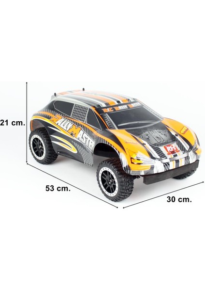 8085 1/8 Ölçek, 4WD On Road (Rally Master Racer) Turuncu Kaportalı, Fırçasız Motorlu, 7.4V 4200MAH Li-Po Pilli, Rc Model A