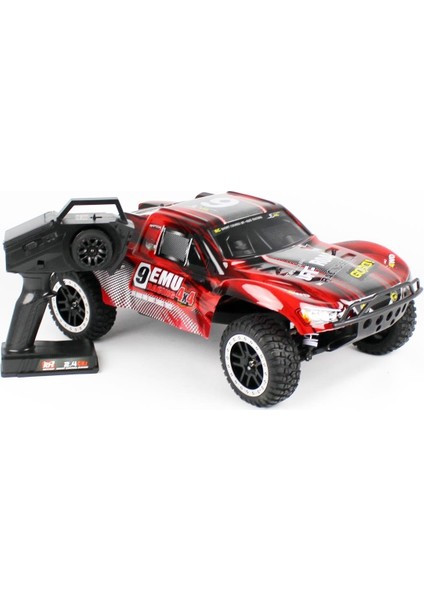 1022 1/10 Ölçek, 4WD Off Road Short Course (9emu) Fırçalı Çift Motorlu, Kırmızı Kaportalı, Rc Model Araç