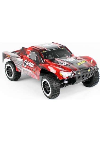 1022 1/10 Ölçek, 4WD Off Road Short Course (9emu) Fırçalı Çift Motorlu, Kırmızı Kaportalı, Rc Model Araç