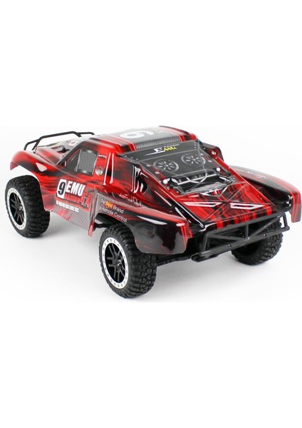 1022 1/10 Ölçek, 4WD Off Road Short Course (9emu) Fırçalı Çift Motorlu, Kırmızı Kaportalı, Rc Model Araç