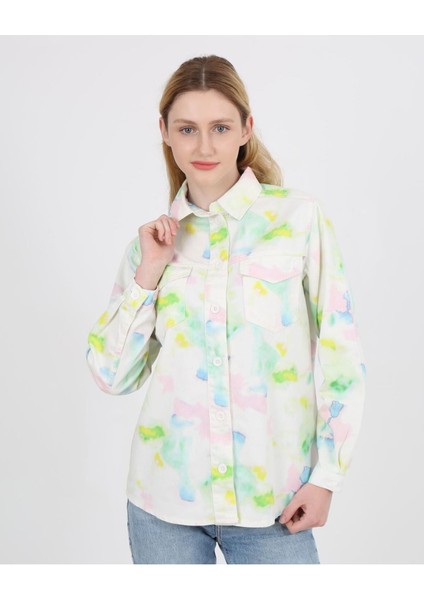 Kadın Renkli Ceket Doğal Pamuk Kumaşla Şık Tasarım 36-44 Beden Seçenekleri