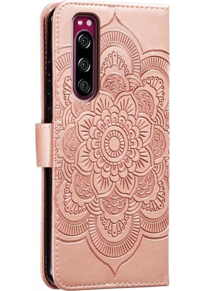 PLZ Shop Sony Xperia 5 Için Mandala Pu Kılıf (Yurt Dışından)