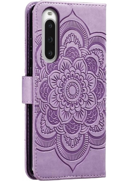 PLZ Shop Sony Xperia 10 V Için Mandala Pu Kılıf (Yurt Dışından)