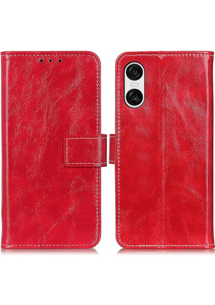 Sony Xperia 10 Vı Için Retro Crazy Horse Doku Kılıfı (Yurt Dışından)