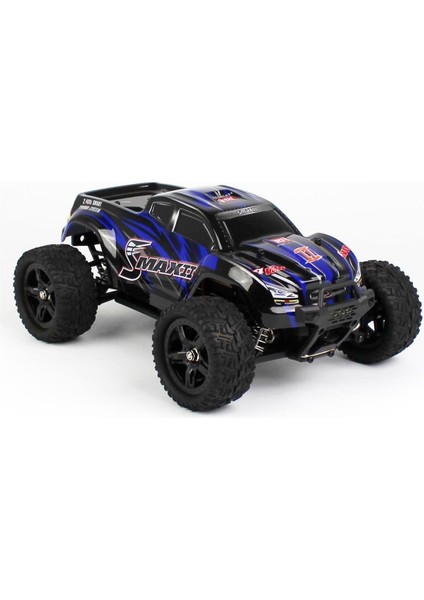 1635 1/16 Ölçek, 4WD Off Road Monster Truck (Smax) Mavi Kaportalı, Fırçasız Motorlu, 7.4V 1500MAH Li-Po Pilli, Rc Model Ar