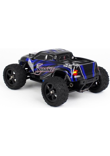 1635 1/16 Ölçek, 4WD Off Road Monster Truck (Smax) Mavi Kaportalı, Fırçasız Motorlu, 7.4V 1500MAH Li-Po Pilli, Rc Model Ar