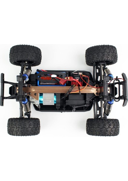 1635 1/16 Ölçek, 4WD Off Road Monster Truck (Smax) Mavi Kaportalı, Fırçasız Motorlu, 7.4V 1500MAH Li-Po Pilli, Rc Model Ar