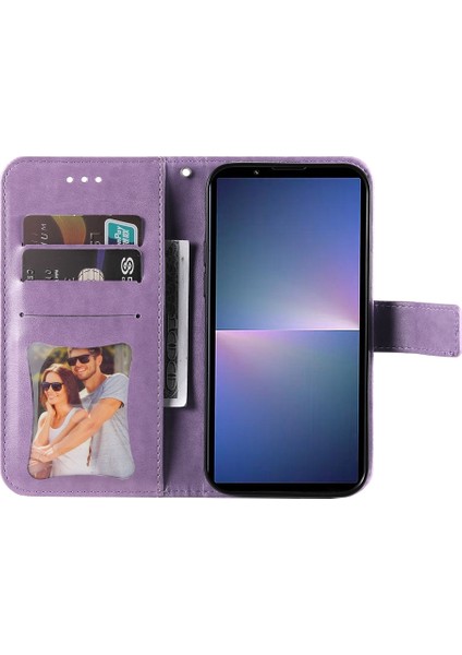 Sony Xperia 5 V Için 7 Yapraklı Çiçek Kabartmalı Deri Kılıf (Yurt Dışından) fırsatları