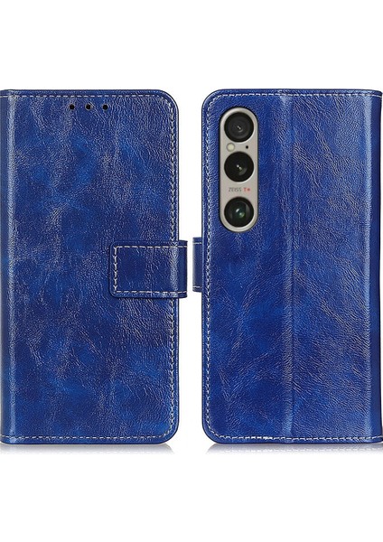 Sony Xperia 1 Vı Için Retro Crazy Horse Doku Kılıfı (Yurt Dışından)