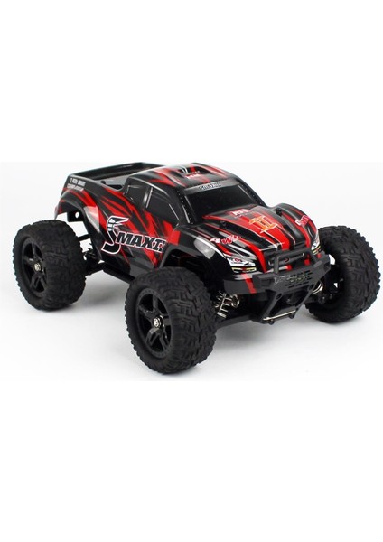 1635 1/16 Ölçek, 4WD Off Road Monster Truck (Smax) Kırmızı Kaportalı, Fırçasız Motorlu, 7.4V 1500MAH Li-Po Pilli, Rc Model