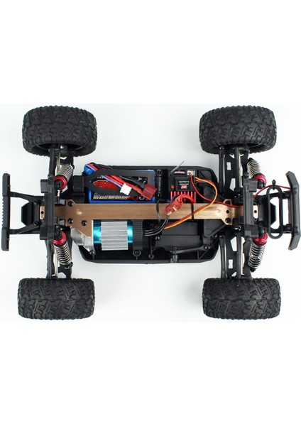 1635 1/16 Ölçek, 4WD Off Road Monster Truck (Smax) Kırmızı Kaportalı, Fırçasız Motorlu, 7.4V 1500MAH Li-Po Pilli, Rc Model