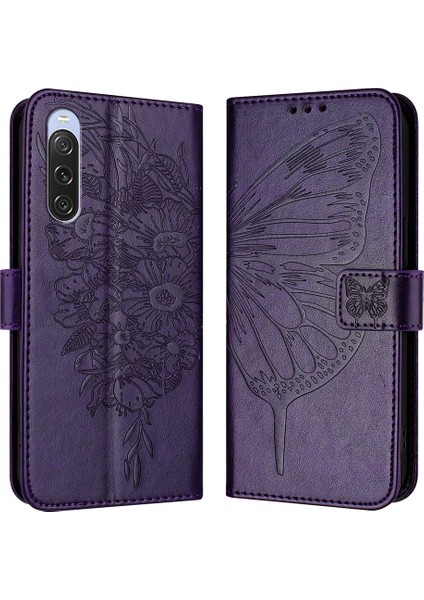 Sony Xperia 10 V Için Kabartmalı Pu Kılıf (Yurt Dışından)