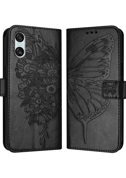 Sony Xperia 10 Vı Için Kabartmalı Pu Kılıf (Yurt Dışından)