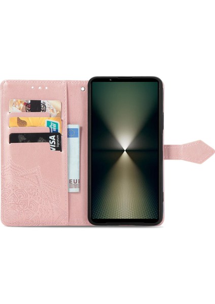 Sony Xperia 1 Vı Için Mandala Çiçek Kabartmalı Telefon Kılıfı (Yurt Dışından)