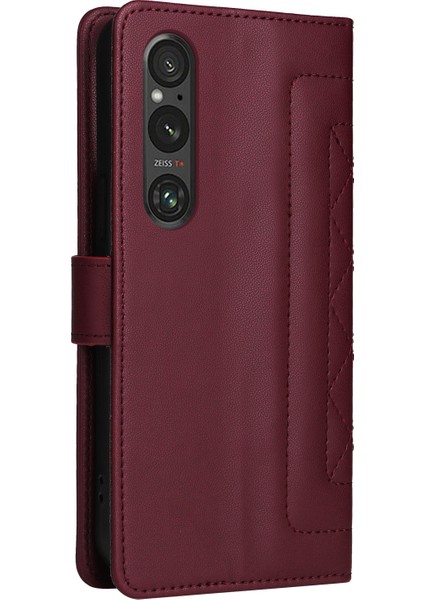 Sony Xperia 1 V Için Deri Flip Telefon Kılıfı (Yurt Dışından)