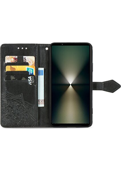 PLZ Shop Sony Xperia 10 Vı Için Mandala Çiçek Kabartmalı Telefon Kılıfı (Yurt Dışından)