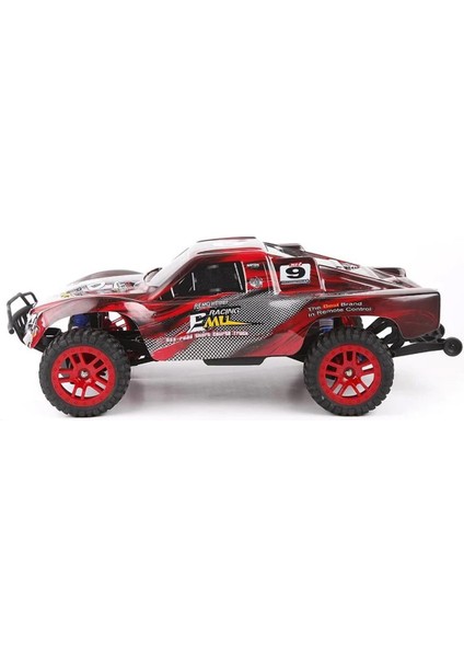 8021 1/8 Ölçek, 4WD Off Road Short Course (9 Emu) Kırmızı Kaportalı, Fırçalı Motorlu, 7.4V 3300MAH Li-Po Pilli, Rc Model A