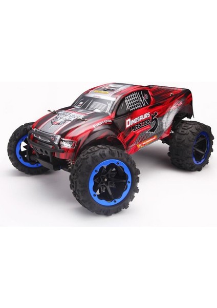 8032 1/8 Ölçek, 4WD Off Road Monster Truck (Dinosaurs Master) Kırmızı Kaportalı, Fırçalı Çift Motorlu, 7.4V 4200MAH Li-Po