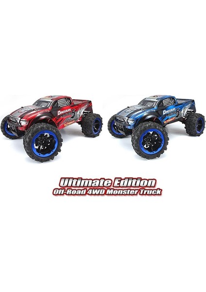 8032 1/8 Ölçek, 4WD Off Road Monster Truck (Dinosaurs Master) Kırmızı Kaportalı, Fırçalı Çift Motorlu, 7.4V 4200MAH Li-Po