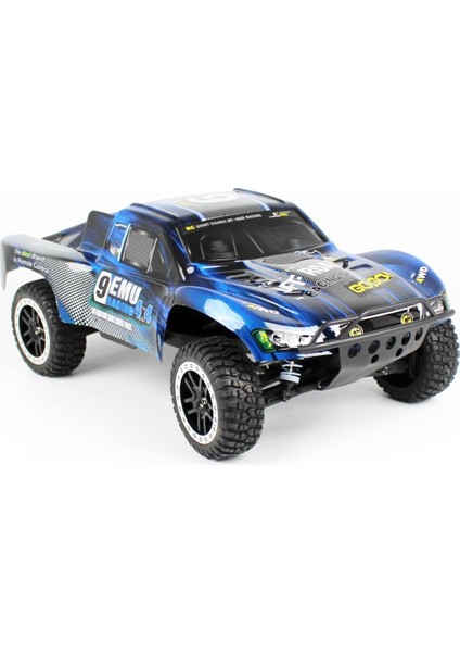 1022 1/10 Ölçek, 4WD Off Road Short Course (9emu) Fırçalı Çift Motorlu, Mavi Kaportalı, Rc Model Araç