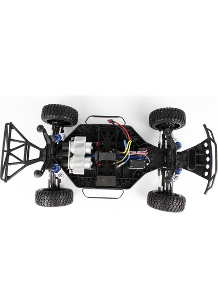 1022 1/10 Ölçek, 4WD Off Road Short Course (9emu) Fırçalı Çift Motorlu, Mavi Kaportalı, Rc Model Araç