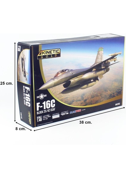 K48102 1/48 F-16C Blok 25/42 Usaf Savaş Uçağı, Plastik Model Kiti