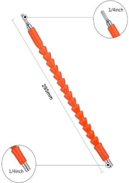 Bükülebilir Esnek Şaft Bits Matkap Ucu ve Vidalama Uçları 12 Parça Bits Uç Seti Uzatma Aparatı