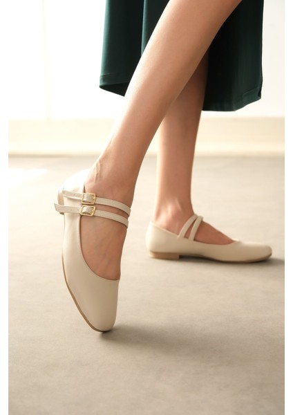 Kadın Rola Babet Ayakkabı - Ten Deri fırsatları