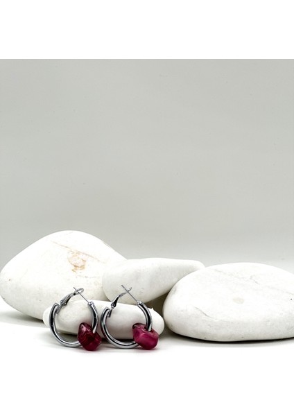 Halka Taşlı Kadın Küpe | Hoop Lapis Stone Trend