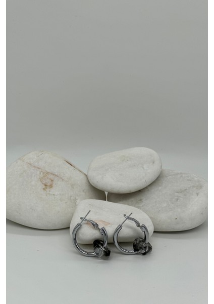 Halka Taşlı Kadın Küpe | Hoop Lapis Stone Trend