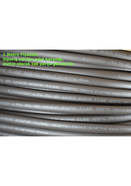 1 Metre 4,8 mm Siyah Isı Ile Daralan Makaron Kablo İzolasyon