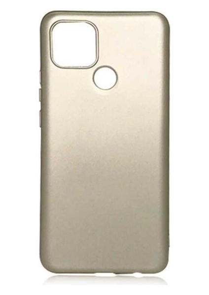 Enci Store Oppo A15 Uyumlu Kılıf Premier Silikon Kapak, Gold