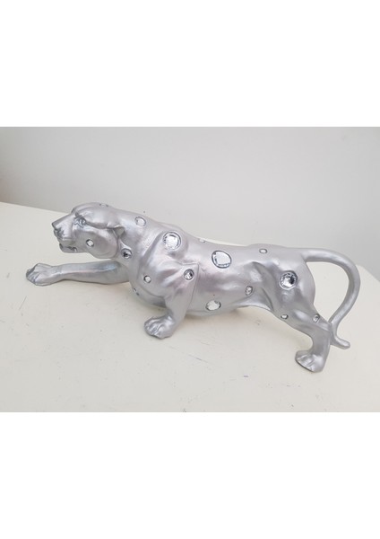 Ab Ev Dekorasyon Kristal Taşlı Leopar Gümüş Renk fiyatları