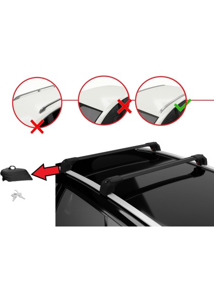 Bmw X1 (E84) 2010 2011 2012 2013 2014 2015 Yük Taşıma Ara Atkı Cıtası Siyah