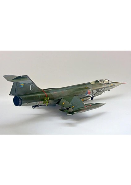 K48090 1/48 F-104G Rnlaf Starfighter (Historical Fighters Volkel) Savaş Uçağı, Plastik Model Kiti