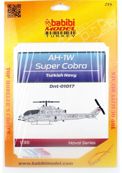 DNT01017 1/35 AH-1W Süper Kobra Türk Deniz Kuvvetleri Decal Çıkartma