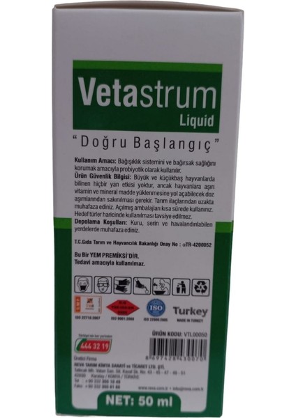 Vetastrum Likit Bagışıklık Sistemi Güçlendirici Yem Katkı Maddesi