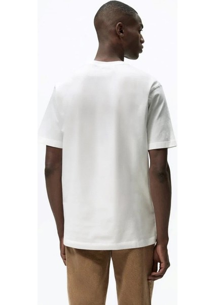 Classıc Aesthetic Yazı Baskılı Beyaz Erkek T-Shirt